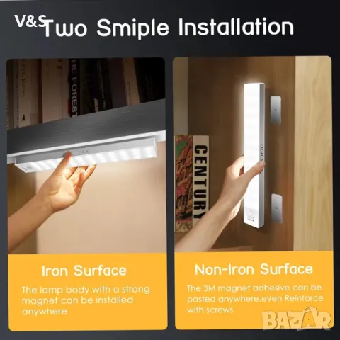 Светодиодно осветление със сензор за движение Пакет от 2 бр , снимка 3 - Лед осветление - 47519372