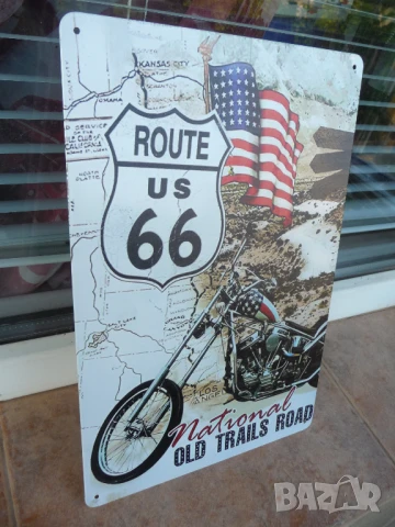 Метална табела мотор Route 66 магистралата Америка каране свобода, снимка 2 - Декорация за дома - 51154495