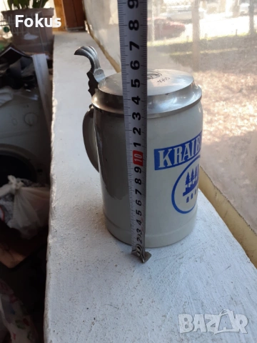 Стара немска колекционерска халба с капак керамика 1965г, снимка 8 - Антикварни и старинни предмети - 53444516