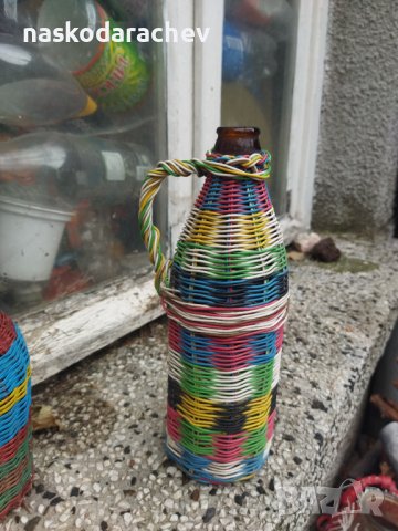 Плетени шишета за декорация на вашата градина , снимка 4 - Декорация за дома - 38750450