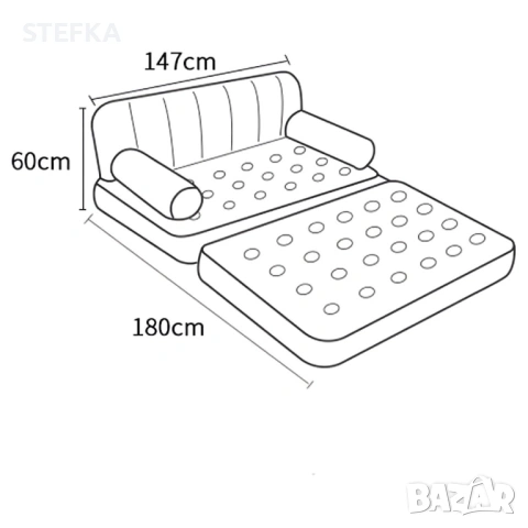 Надуваем диван 5в1, снимка 5 - Дивани и мека мебел - 53406535