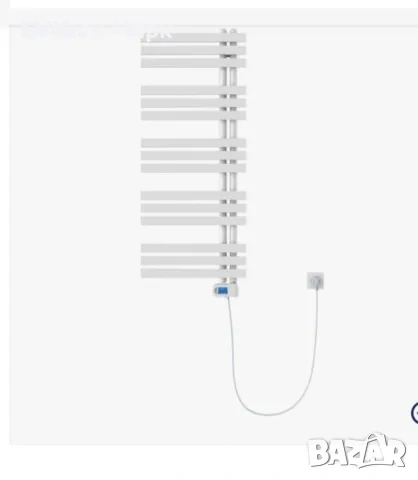 Дизайнерска електрически лира за баня с термостат – 500W, Бяла, 1200x500 мм, снимка 3 - Друга електроника - 50252141