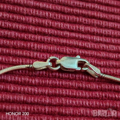 Дамска сребърна гривна, Италия. , снимка 2 - Гривни - 53667685