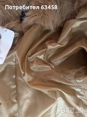 Дамско палто с косъм размер М, снимка 5 - Палта, манта - 53393815