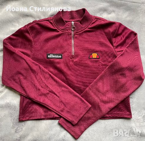 Оригинален дамски кроп топ Ellesse, снимка 1 - Блузи с дълъг ръкав и пуловери - 44371544