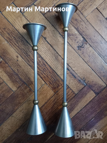 Стари Бронзови Свещници, снимка 5 - Антикварни и старинни предмети - 53631684