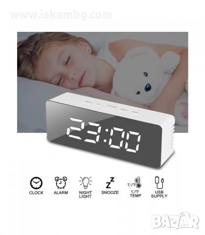 НАСТОЛЕН ЧАСОВНИК С ОГЛЕДАЛЕН ДИСПЛЕЙ - код 2214, снимка 3 - Друга електроника - 33946474