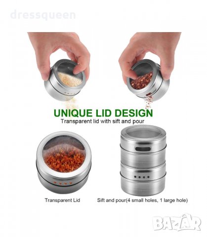 2970 МАГНИТНИ КОНТЕЙНЕРИ ЗА ПОДПРАВКИ, снимка 8 - Аксесоари за кухня - 34258193