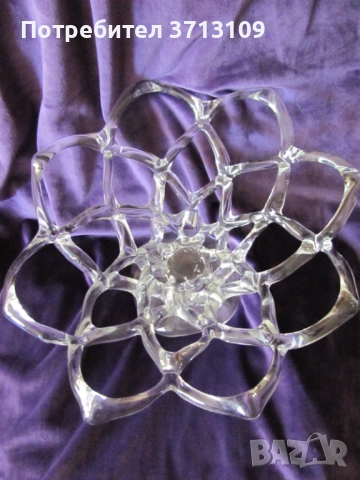 Уникат, Красива кристална фруктиера , ръчна изработка, снимка 3 - Декорация за дома - 51682934