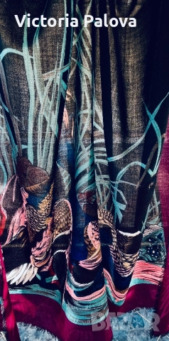 Голям дизайнерски шал - картина тънка вълна, снимка 7 - Шалове - 52905085