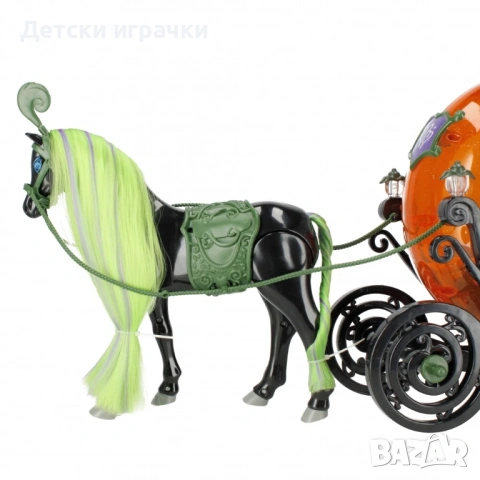 Карета каляска с кон и кукла Принцеса на мрака, с музика и светлини , снимка 4 - Кукли - 53040046