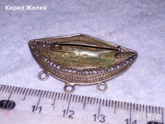 ПОСРЕБРЕНА СТАРИННА ФИЛИГРАННА БРОШКА от СТОМАНА РЪЧНА РЯДКА МАЙСТОРСКА ИЗРАБОТКА 36545, снимка 7 - Антикварни и старинни предмети - 41336915