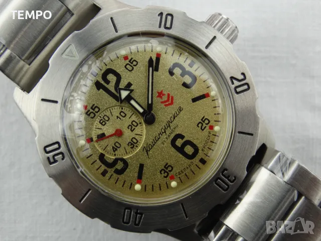 ВОСТОК КОМАНДИРСКИЕ АВТОМАТИЧЕН ref: 350749 - Верижка от стомана 316L, снимка 5 - Мъжки - 50354186