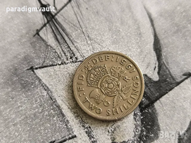 Монета - Великобритания - 2 шилинга | 1953г.