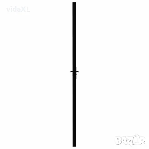 vidaXL Интериорна врата, ESG стъкло и алуминий, 83x201,5 см, черна, снимка 4 - Входни врати - 56146237