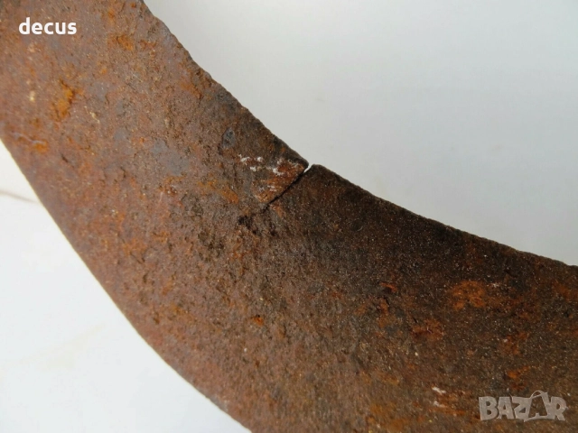 Древен железен голям нож, сърп Косер – много рядък, снимка 7 - Антикварни и старинни предмети - 51456250