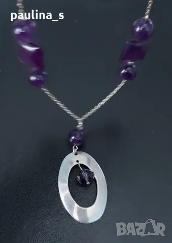 Два броя / Сребърно колие с камъни / проба 925 Italy , снимка 7 - Колиета, медальони, синджири - 49312478