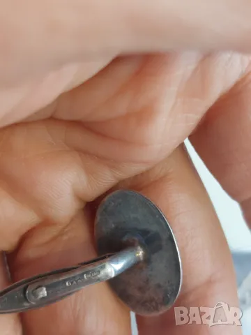 Антикварни сребърни копчета за ръкавели, снимка 2 - Колиета, медальони, синджири - 50393429