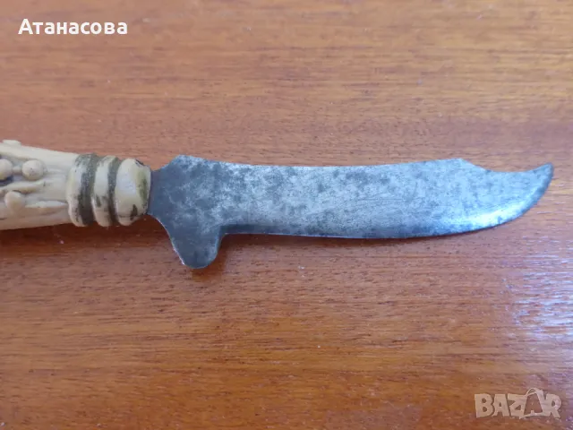 Ретро ножче с кожена кания, снимка 5 - Ножове - 49943459