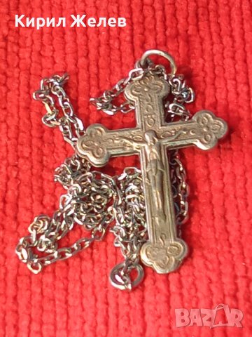 ФИНО СРЕБЪРНО РАЗПЯТИЕ КРЪСТ СРЕБРО 900 и СРЕБЪРНА СЪЩО ВИСОКА ПРОБА ВЕРИЖКА 6710