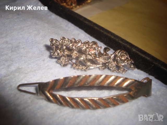 2 СТАРИ УКРАШЕНИЯ ПОСРЕБРЕНИ ВИНТИДЖ БИЖУТА ФЛОРАЛНА БРОШКА и ФИБА ШНОЛА 15383, снимка 6 - Други - 36064065