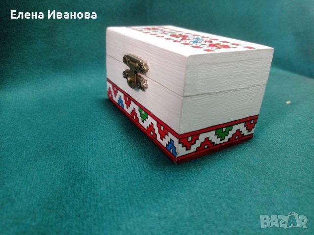 Дървена кутийка с шевица, снимка 4 - Декорация за дома - 41349784