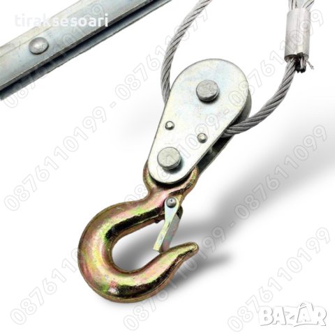 Ръчна лебедка-скрипец със стоманено въже товароподемност - 4 тона, снимка 3 - Аксесоари и консумативи - 42136275