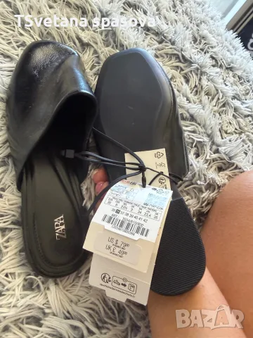 затворени кожени джапанки zara, снимка 2 - Джапанки - 56020037