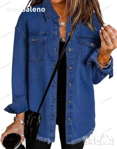 Дамска дънкова риза, 12цвята , снимка 14 - Ризи - 47702701