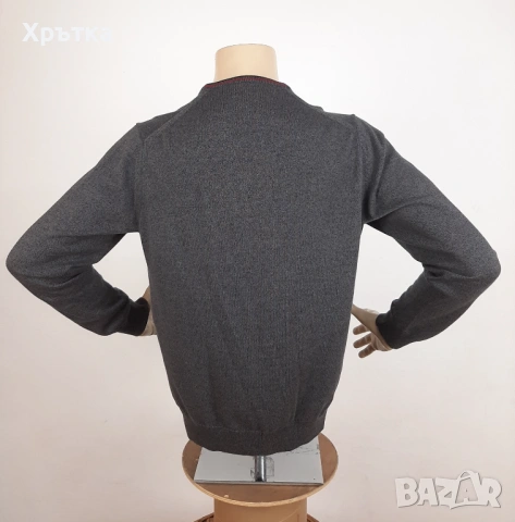 Fred Perry Crew Neck Sweater - Оригинален мъжки пуловер размер L, снимка 4 - Пуловери - 53638387