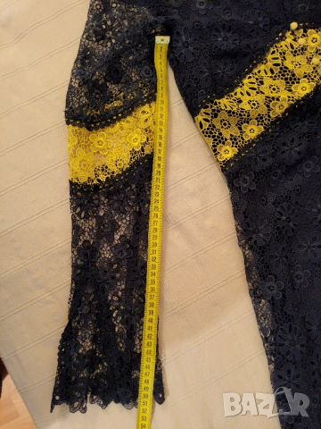 Тъмносиня дантелена рокля на PINCO р-р 38, снимка 9 - Рокли - 44655167