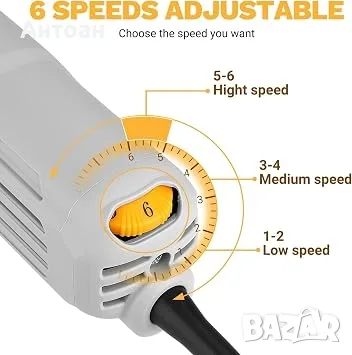 Ъглошлайф DEKOPRO 125 мм / 800 W / Регулиране на оборотите, снимка 3 - Ъглошлайфи - 55879726