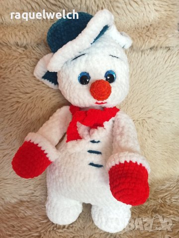Ръчно Изплетен Снежен Човек "Амигуруми", снимка 2 - Плюшени играчки - 44430849