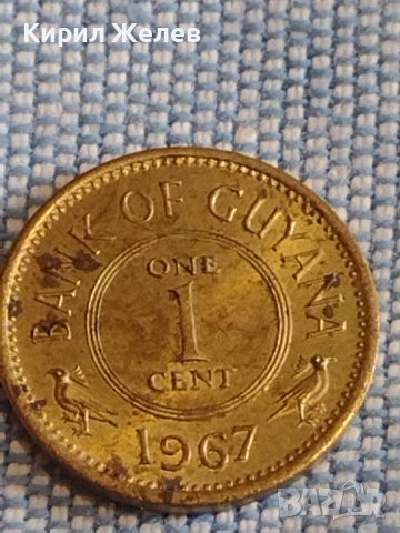 Екзотична монета 1 цент 1967г. Гвиана рядка за КОЛЕКЦИОНЕРИ 31634
