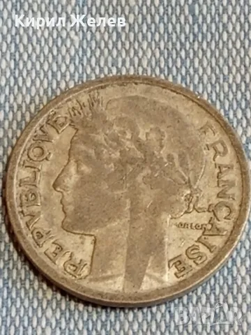 Две монети 2 франка 1947г. Франция  50 пфенинг 1921г. Дойче райх редки за КОЛЕКЦИЯ 35036, снимка 3 - Нумизматика и бонистика - 48663181