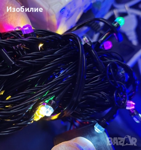 Коледни лампички Кристал с удължител  10 метра , 100 лампи, снимка 9 - Декорация за дома - 52335282