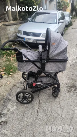 Бебешка количка/ Комбинирана детска количка  LORELLI LORA SET 3 в 1 - Dark Grey, снимка 3 - Детски колички - 47499492