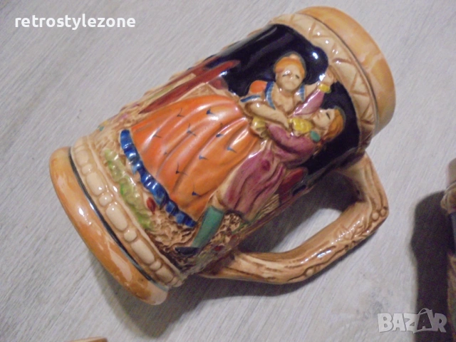 № 8500  лот от 4 стари релефни халби, снимка 2 - Други ценни предмети - 53501853