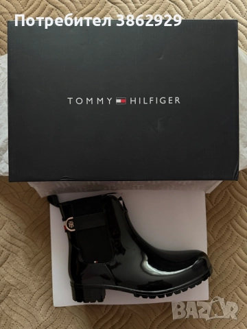 Tommy Hilfiger Hardware Rainboot, снимка 3 - Дамски боти - 56250670
