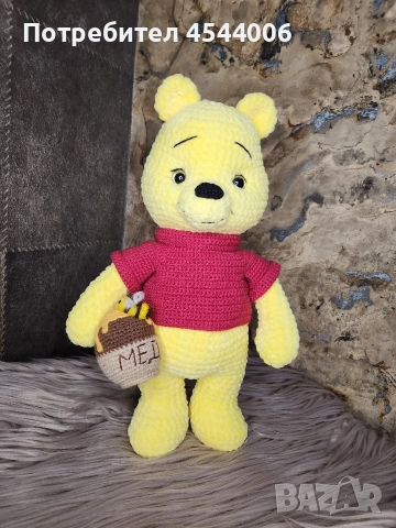 Плетена играчка Мечо Пух, снимка 3 - Плюшени играчки - 52803012