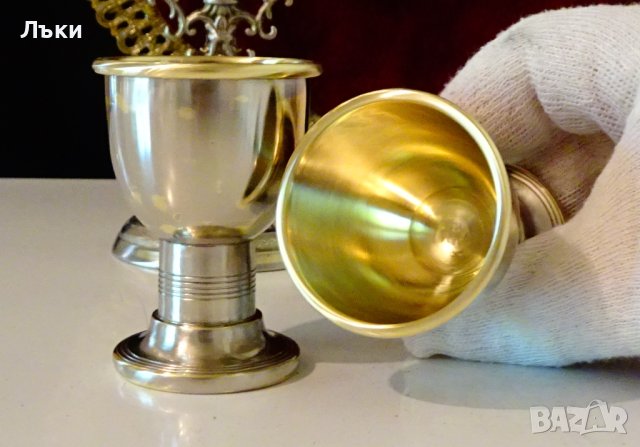 Посребрени чаши,WMF бягащ щраус 1850 г. , снимка 3 - Антикварни и старинни предмети - 41790880