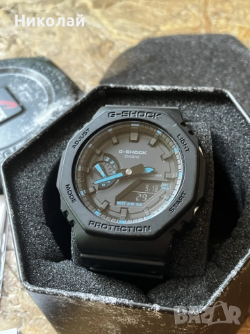 Casio G-Shock GA 2100 1A2ER + чисто нова каишка от GA 2100 SKE-7A Часовник Касио Г Шок ГА 2100, снимка 6 - Мъжки - 56132067