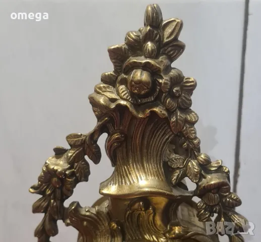 Италиански Бронзов Каминен Часовник Lancini , снимка 4 - Антикварни и старинни предмети - 50195336