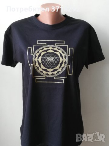 Йога-тениски с Шри Янтра, снимка 8 - Тениски - 40533836