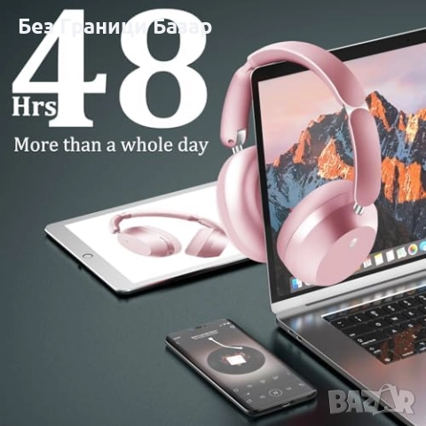 Нови Безжични Bluetooth слушалки с активно шумопотискане и 48ч батерия, снимка 5 - Bluetooth слушалки - 51913618