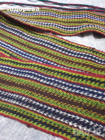 Автентичен тъкан широк  колан за народна носия, снимка 2 - Антикварни и старинни предмети - 47328306