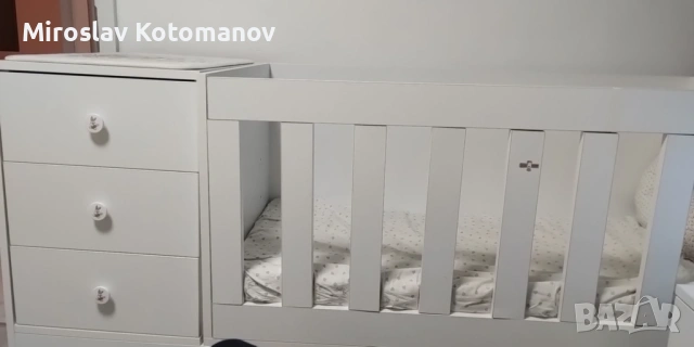 Детско легло с кошара и шкафче 3 в 1, снимка 3 - Кошарки - 53226259