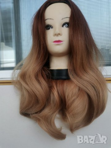 Нова светло кафява перука с път  -75 см - мод.80, снимка 8 - Аксесоари за коса - 20118532