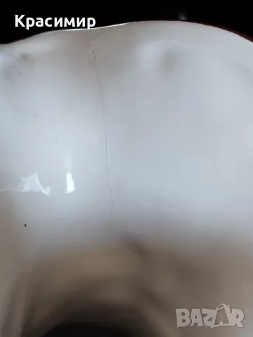 Стара ваза/кана Португалия ръчна изработка.Има пукнатина и забележки по жълтата роза, снимка 3 - Антикварни и старинни предмети - 50104764