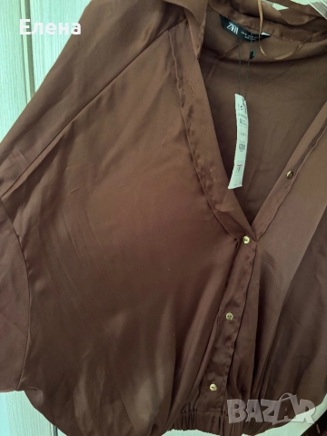 Нова сатинирана риза Зара , снимка 4 - Ризи - 51565782